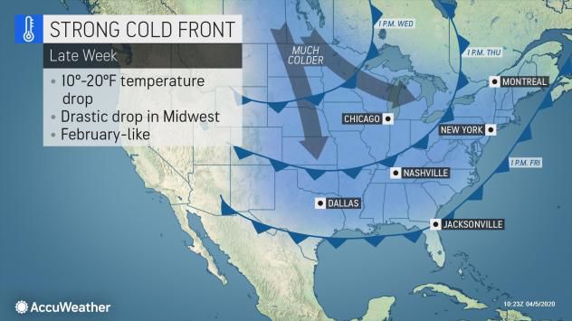 Late week cool down by AccuWeather